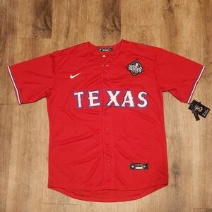 Marcus Semien Texas Rangers World Series Mens L Large New Stitched